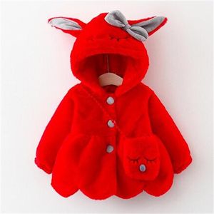 À capuche bébé vestes mignon lapin en peluche infantile manteau cadeau de Pâques vêtements de noël fête d'anniversaire bébé fille vêtements GC1732