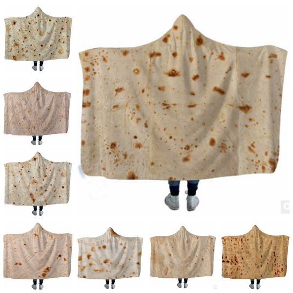 Manta con capucha Pastel mexicano Mantas de lana Manta de tiro usable Mantas de aire acondicionado Albornoz para niños Venta al por mayor 8 diseños DHW2990