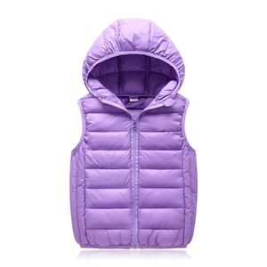 Enfant à capuche gilet de gilet d'enfants de vêtements d'extérieur vestes vestes coton chaud bébé garçons filles gilet pour le printemps automne 314 ans 231220