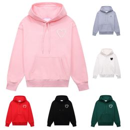 Hooded jas hoodie ampi hoodies voor vrouwen mannen houden van borduurwerk 3D patroonletter afgedrukt los type lange mouw rood roze sweatshirt dames hoodies sweethearts hoody