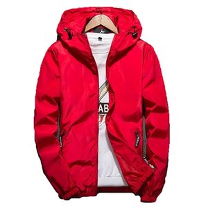 Veste à capuche Printemps Automne Version coréenne Plus Taille 7XL Couples masculins et féminins Blanc Rouge Gris Section mince Manteau GH83 211014