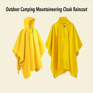 Regenponcho met capuchon en zak, waterdichte, lichtgewicht, herbruikbare unisex-regenjas voor wandelen, kamperen, buitenwerk