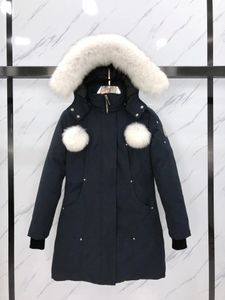 Manteau d'hiver à capuche pour homme et femme, veste longue avec col en fourrure, Parka épaisse au genou, doudoune chaude pour femme