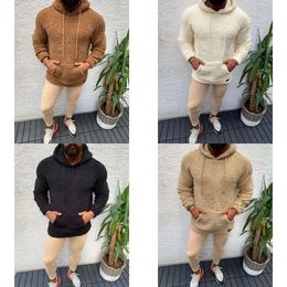 Pull à sherpa d'hiver à capuche Big Pocket Pocket Teddy Fluffy Pilovers Men's plus taille chaude tops streetwear 201022