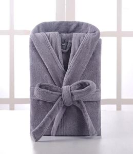 Bathrobe de Terry Hiver à capuche 100 Coton serviette grosse et grande serviette peignoir mâle Terry Terry Bath Robe Sleeping Dressing Back11366358