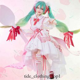 Sweat à capuche Anime Costumes Kawaii Hatsunes Miku 15e anniversaire Cosplay vient vêtements Miku15th COS rose princesse Lolita robe Halloween fête pour femmes thème savoureux 15