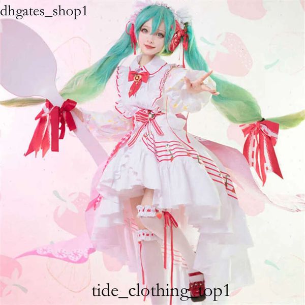 Sweat à capuche Anime Costumes Kawaii Hatsunes Miku 15e anniversaire Cosplay vient vêtements Miku15th COS rose princesse Lolita robe Halloween fête pour femmes thème savoureux 28