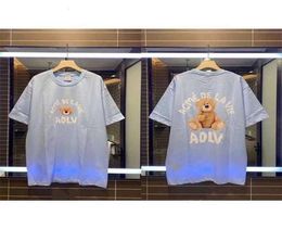 Collection à capuche Adlv Tshirt Hiphop Bear Graffiti Femmes de qualité surdimensionnées T-shirts High Street Casual 11 Tees Top Dress6624117