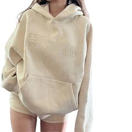 Hoodie Designer 3D siliconen letters hoodies voor mannen dames essentialshoodie hoody pullover sweatshirts losse trui met capuchon en lange mouwen herenjasje Tops kleding