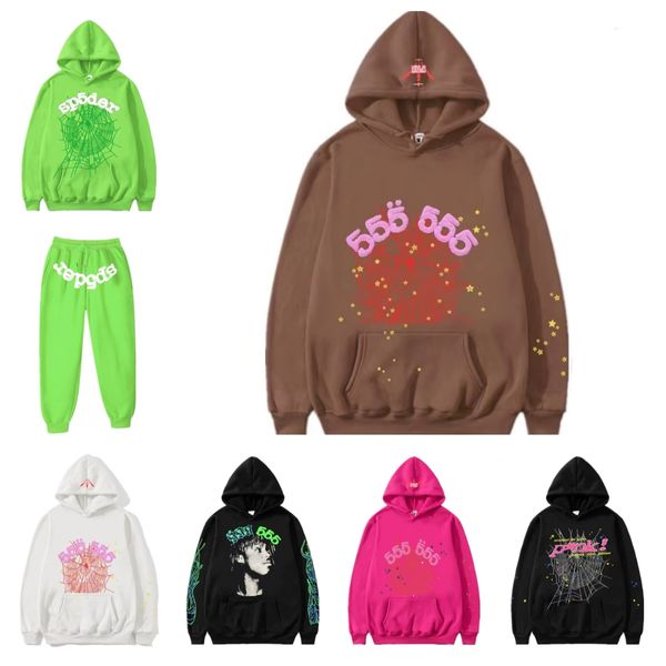 Sudadera con capucha de diseñador sudadera con capucha para hombre mujer sp5der sudadera con capucha chándal Young Thug sudaderas con capucha chaqueta web Sudadera de lujo para mujer rosa Sudaderas con estampado de espuma de alta calidad