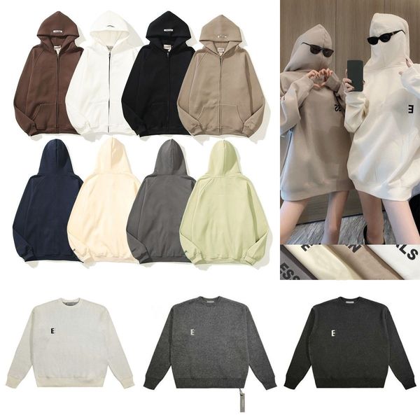 Mujeres hombres sudadera con capucha Diseñador sudaderas con capucha con capucha essentail cremallera sudaderas sueltas de manga larga con capucha puente para hombre chaqueta cortavientos Invierno Cálido grueso mujeres Tops ropa