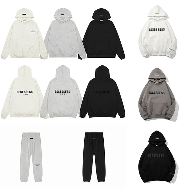 Sweat à capuche Essentialshoodies Hommes Sweats à capuche Sweat-shirt Femme Mode Sweat à capuche Homme Weatshirts Sweat-shirts à capuche en vrac noir et blanc