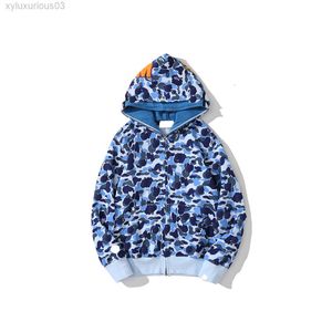 Hoodie mode heren haaien hoed sweatshirts geborduurde junior blauw roze baden mannelijk trendy paar camouflage curve code m-2xl