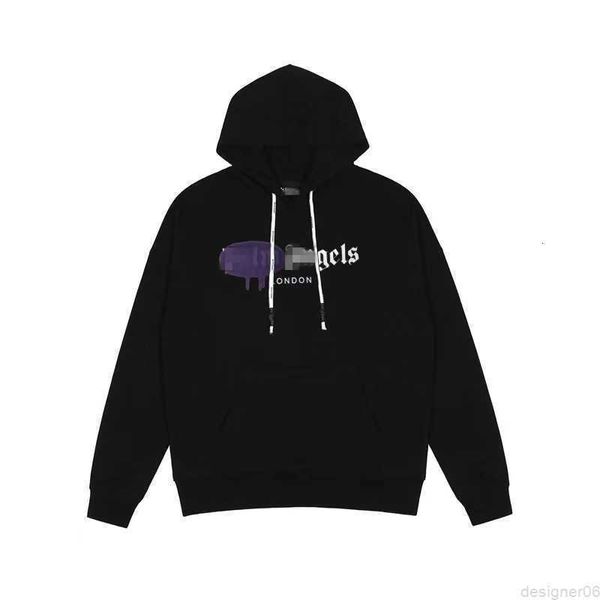 Sudadera con capucha para hombre Plam Moda Ángulo Algodón Unisex Diseñador Moda 2022 Marca Impresión de letras Pulóver pintado con aerosol y Mujeres Pareja Jack Np3j