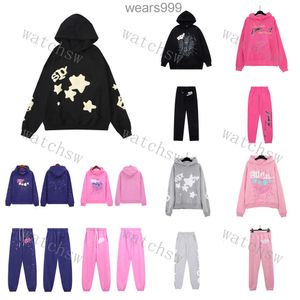 Hoodie Mens Designer Young Thug Hip Hop Men Womens Hoge kwaliteit Schuimprint Mesh Pink Sweatshirt Jumper BFRN