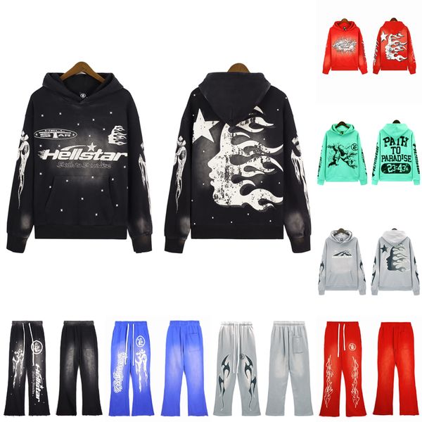 Hoodie Mens Womens Tracksuit Sweaties Designer pour hommes Sweatshirt Hooded American Retro Mud Print Sports Sports Casual Loudpeaker Pantalon S-XL