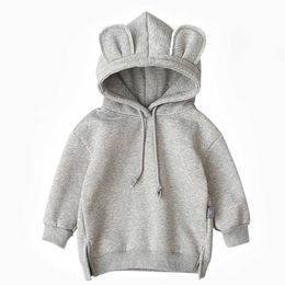 Sweat à capuche nouveau rose vif/gris/jaune/vert/bourgogne pour enfants automne hiver pull chaud mode garçons et filles Costume