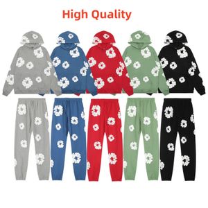 Hoodie Broek Designer hoge kwaliteit Zwarte hoodies Heren Katoenen Krans Sweatshirt Unisex Oversized Hoodies Hoody Hip Hop Sweatshirt met capuchon twee 2-delige sets