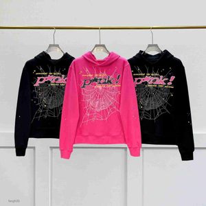 Sweat à capuche Spider Pink Sweat-swetshirts Sweats Streetwear Thug Angel Men Livraison de tissu de haute qualité Pullover