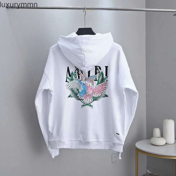 Sweat à capuche Sweat Sweat Winter Bird of Paradise Amirs Perruche Palmier Homme et Femme Respirant Ancient Terry Fashion Coat B3CP