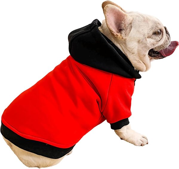 Sudaderas con capucha para perros Bulldogs franceses, sudaderas con capucha para perros Boston Terrier Pug para perros pequeños y medianos con barril