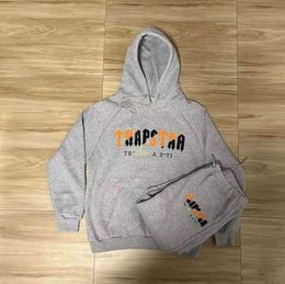 hoodie Trapstar volledig trainingspak regenboog handdoek borduurwerk decodering sportkleding met capuchon heren en dames pak broek met rits YT4415