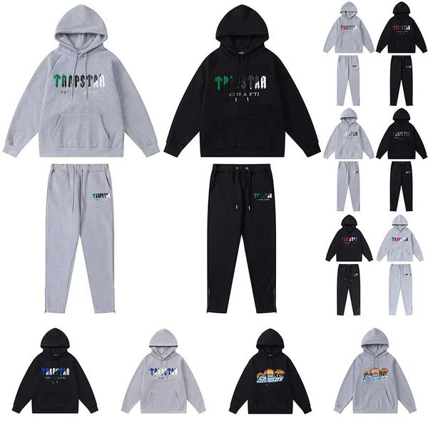 Hoodie Trapstar Full Tracksuis Cost Rainbow Towel Brodery Decoding Caponds Sportswear Men and Women Sportswear Suit Closers Traflers Men