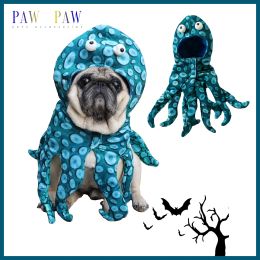 Hoodies 2023 Nieuwe, grappige Octopus Cosplay-kostuums voor honden en katten, Halloween-kostuums voor puppy's, rollenspel, prestatie-hoody