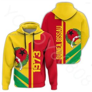 Hoodies African Men's sportstijl Casual bedrukte hoodie Guinea-Bissau Semi-concept pullover rits Cardigan herfst en winter NE wuxh789