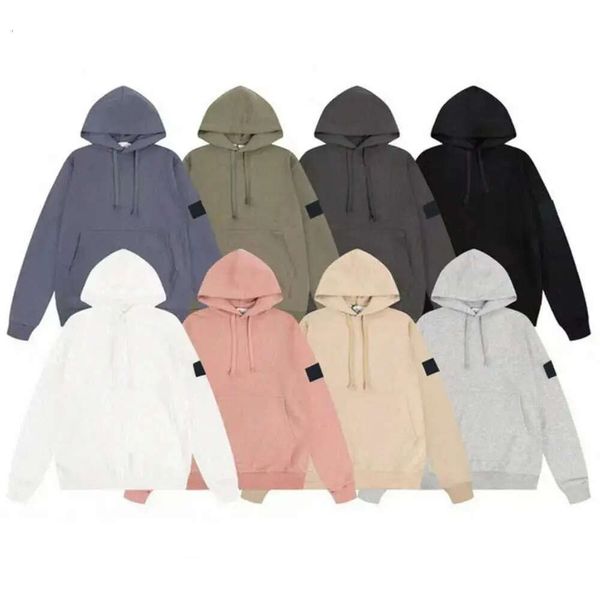 Sweats à capuche Designer Mens manches longues Jogger Pantalon Casual Stones Island Sweat à capuche Crewneck Vêtements à capuche Lâche O-Cou Sweat-shirt Candy Hoody 8s