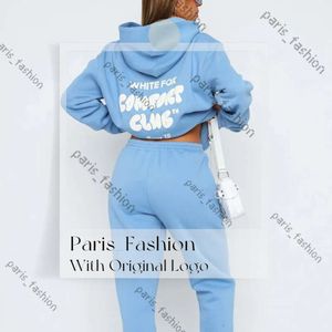 Hoodies Designer White Fix Dames Trainingspakken Tweedelige sets Wit Foxx Hoodies Jassen Broeken met sweatshirt Dames Losse truien Wit Foxs 449