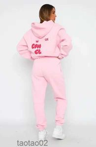 Hoodies Designer Witte vrouwen Tracksuits Twee stukken Sets Sweatsuit Herfst Vrouwelijke hoodybroek met sweatshirt dames losse jumpers vrouw klereni1ug