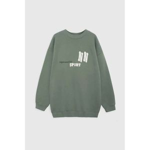 Hoodies Designer Femmes Sweat-shirt Sweat à sweat coton Style classique Hot Letter Hand Broidered Round Nou Green Femmes Loose Pullate Pull à sweat