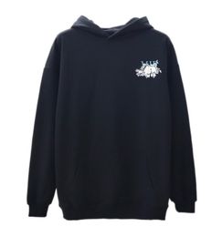 hoodies voor mannen Hoge zwarte hoodie Hoge kwaliteit schuim bloemenprint bloemenprint Designer Hoodie Hip Hop 3D Silicon Streetwear Oversize sweatshirt met capuchon