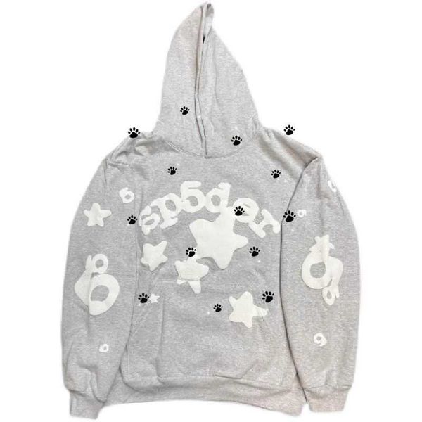 Sweats à capuche gris Web Young Thug sweat à capuche hommes femmes pulls blancs sweats à capuche amples