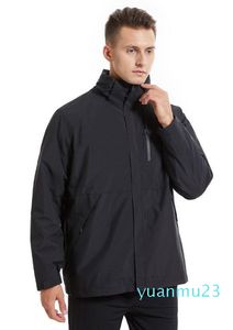 Veste de randonnée imperméable à capuche pour hommes et femmes, deux pièces, coupe-vent chaud, pour course à pied, Camping, pêche, chasse, manteaux de Trekking