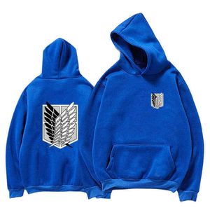 Sweats à capuche Sweat à capuche 2022 Anime Attack on Titan Aot Merch Ackerman Levi Scout Regiment Sweats à capuche imprimés Pulls confortables X0721