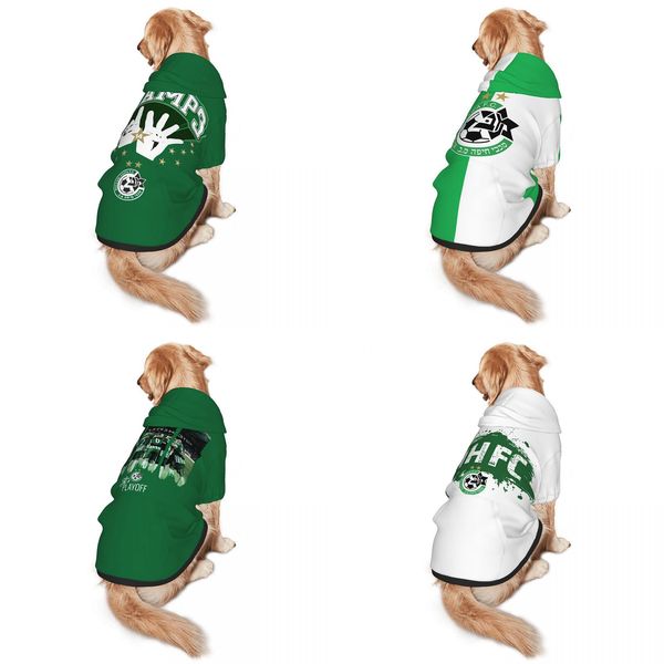 Sudaderas Maccabi Haifa Green Apes Sudadera con Capucha para Perros Ropa para Cachorros Suéter cálido con Gorro para Perros Camisa con Capucha para Gatos Sudadera con Bolsillo para Mascotas Gatitos