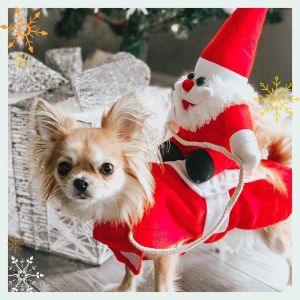 Sweats à capuche moyen grand chien chien vêtements de noël pour animaux de compagnie une tenue de piratage poupée Santa automne et hiver Costume de chien vêtements pour chien hiver