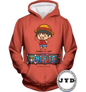 Sweats à capuche pour hommes 3D One Piece Luffy Sweater Hommes Femmes Sweats à capuche Cadeau de famille pour enfants Sweatshirts Unisex Jumper Couple Tees S2286960