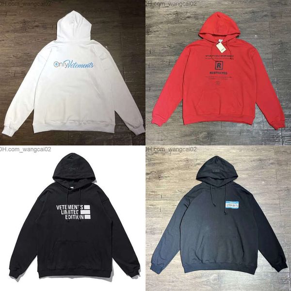 Sweatshirts pour hommes à capuche 2023fw Vections roses lavées Hoodie Men les femmes n'ont rien fait, je viens d'avoir de la chance à capuche vintage à capuche T230602