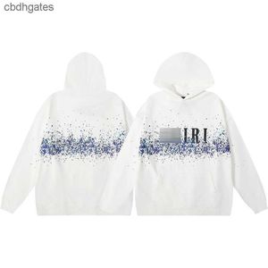 Sudaderas con capucha para hombre Diseñador suelto Otoño / Invierno 2023 Amiirii Ropa fluida Carta colorida Impreso Terry Suéteres Suéter con capucha Moda C85a