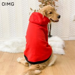Sudaderas con capucha oimg perros grandes sudadera sudadera sólida para mascotas ropa de invierno perros medianos ropa labrador de alaska perrito casual