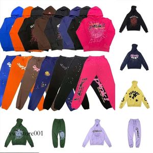 Sweats à capuche Pink Spider Survêtements pour hommes Ensembles de créateurs Pantalons à capuche Veste Sweat-shirt décontracté Sp5der Young Thug 555555 Set Joggers 444