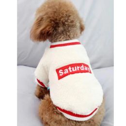 Sábado Sábado Pet Frize Schneider Small Dog Teddy Dog Ropa de perro Autumn Winter Fashion Marca Simple Sweater de ropa de dos piernas
