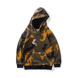 Hoodies Sweatshirts 413 jaar Jongenskleding herfst winter kapmantel mode camouflage dikke warme hoge kwaliteit slijtvaste kinderjas 230801