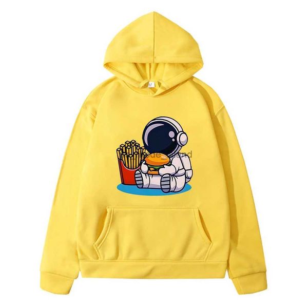 Sudaderas con capucha Sudaderas Astronauta Coma hamburguesas fritas Sudaderas con capucha estampadas Sudaderas con capucha para niños Bebés Niñas Jerseys de dibujos animados Ropa de boutique Niños OutwearL240125