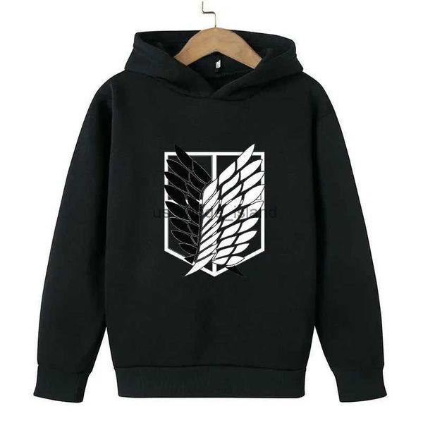 Sudaderas con capucha Sudaderas Otoño e invierno ataque gigante deportes Sudaderas con capucha suéter ataque Titán suéter Ropa para niños chaqueta de calle Anime SudaderaL240125