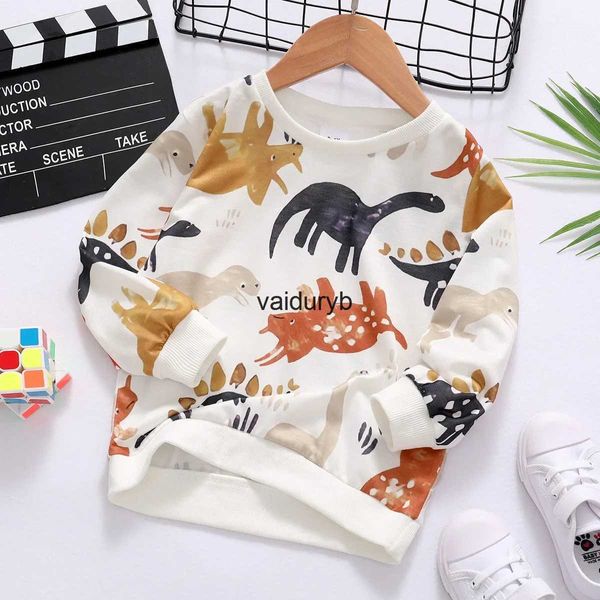 Sudaderas con capucha Sudaderas para bebé niño con estampado de dinosaurios de dibujos animados Sudadera de manga larga perfecta para salidas y uso diario Estilo básicovaiduryb