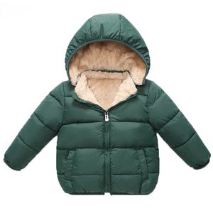 Hoodies Sweatshirts Baby Kids Jackets Boys Winter Thick Coats Warm Cashmere Outerwear For Girls Hooded Jacket Children Clothes Toddler Overcoat 1-6Y 230222